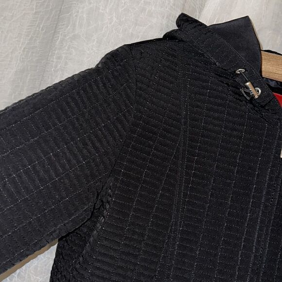 ESPRIT M Black Quilted Lightly Insulated Hooded Full Zip Jacket - Picture 5 of 14